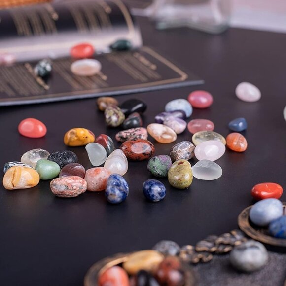 NEW 72 Pcs Handpicked Tumbled Stones and Crystals Bulk for Healing - Picture 9 of 9